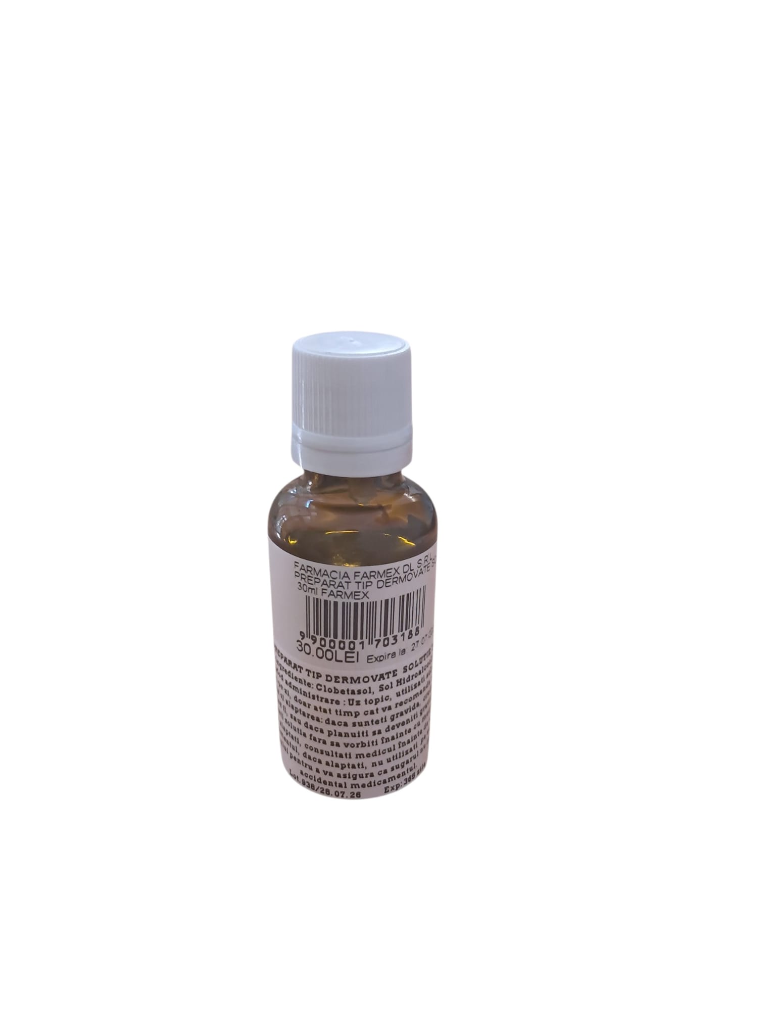 Preparat cu clobetasol, solutie cutanata, 30ml, Farmex