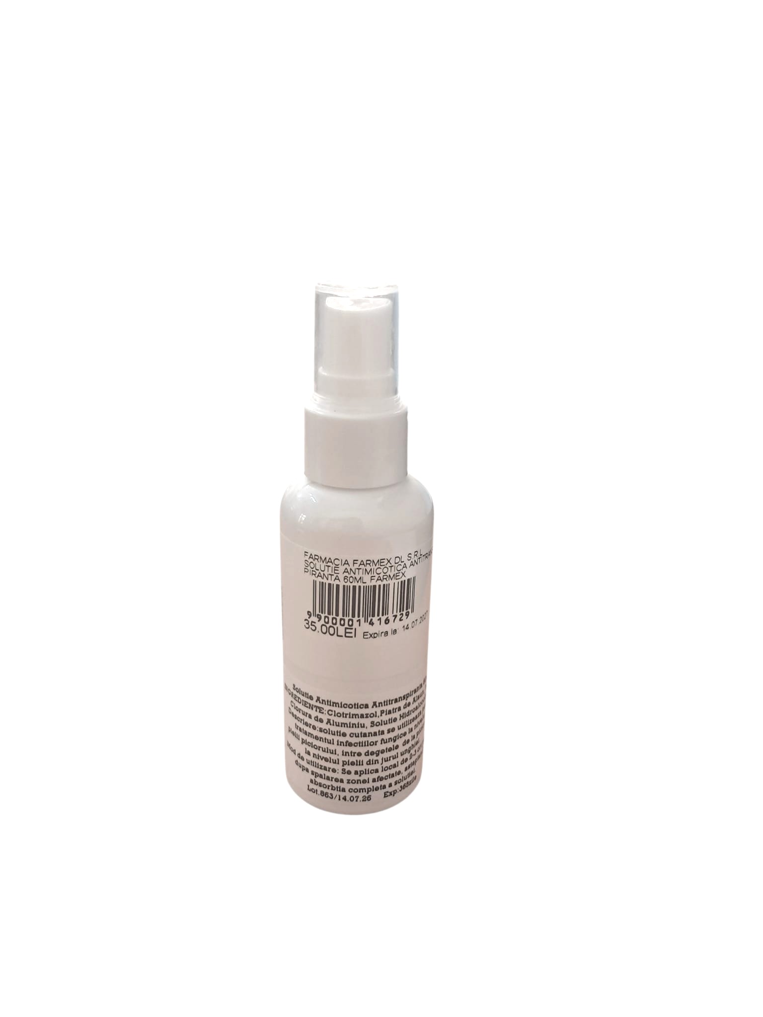 Solutie antimicotica antitranspiranta 60ml Farmex